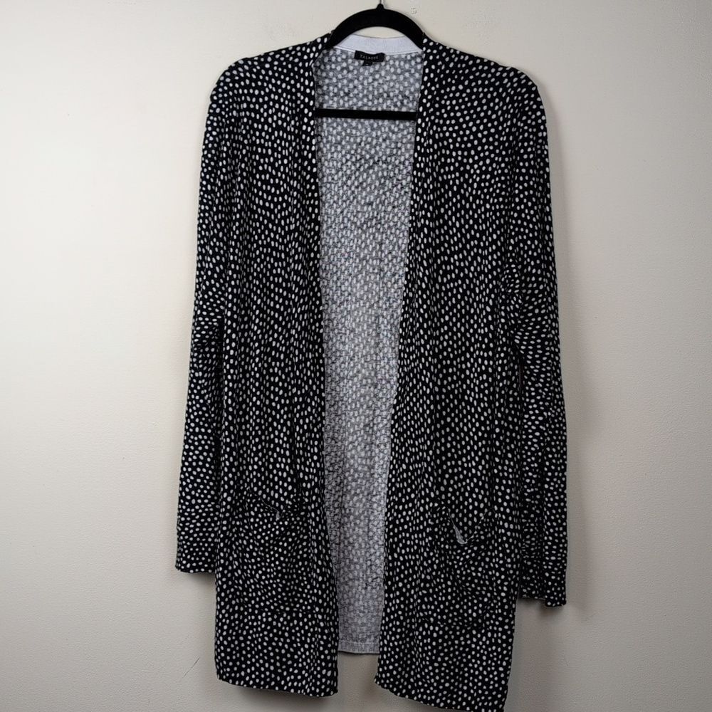 Talbots Linen Blend Open Front Long Line Cardigan… - image 2